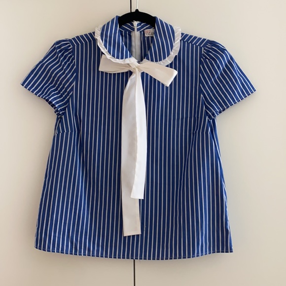 Red Valentino Pussybow Dress Shirt Size 40 - Picture 4 of 4